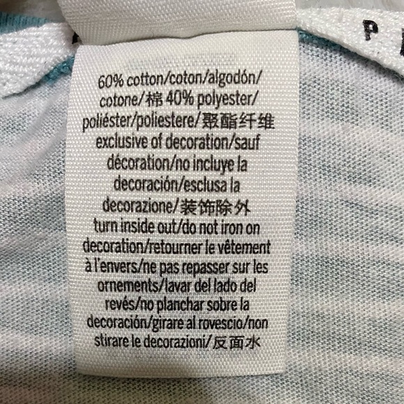 Green & White Striped PINK sleepwear V- neck-large - Picture 6 of 10